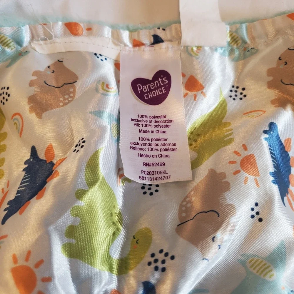 Parents Choice Blue Dino Triceratops Lovey Security Blanket Dinosaur  Baby Plush